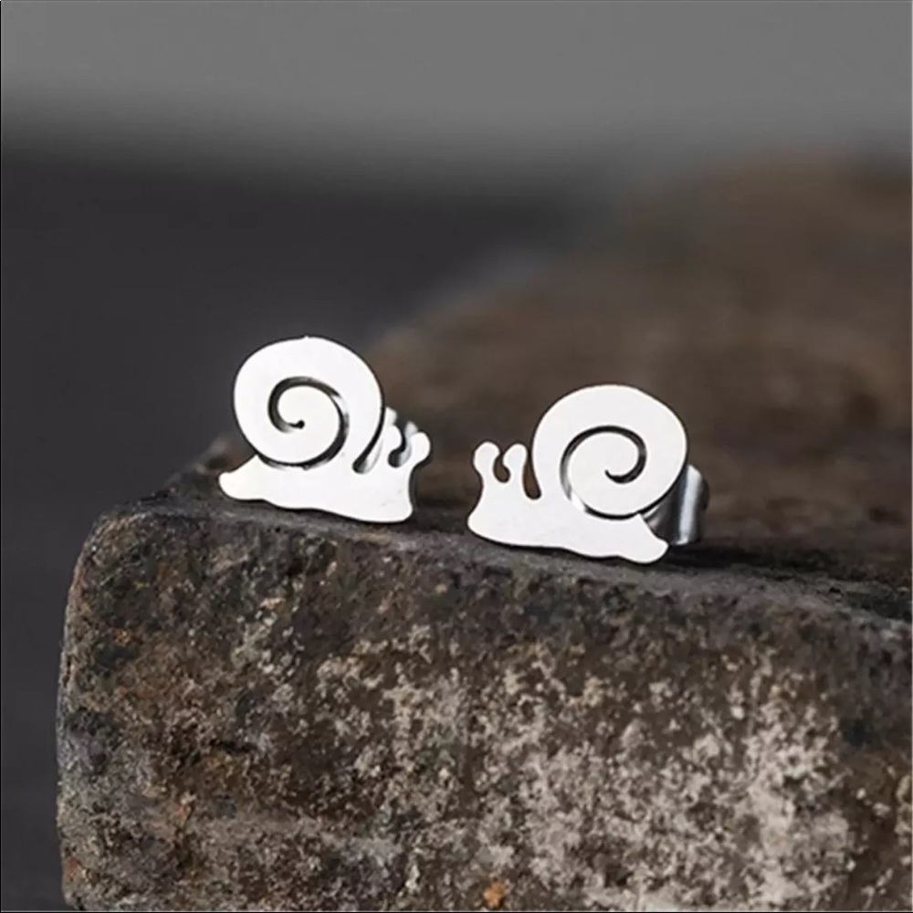 Stainless Steel Snails 🐌 Stud Earrings